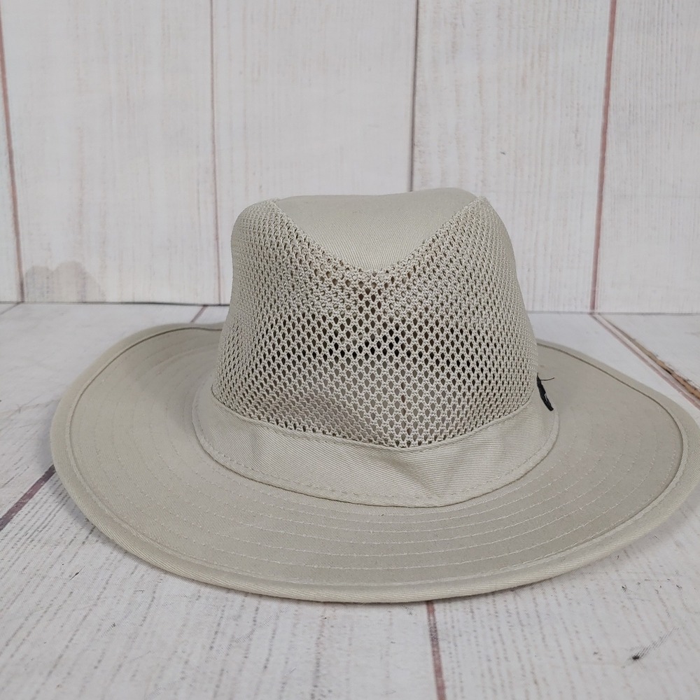 Panama Jack Mesh Safari Hat Mens M Khaki - PJC39MESH-KAKI Ventilated Sun Cap